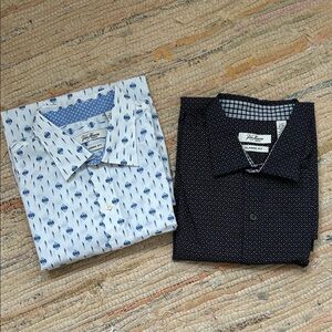 Van Heusen short sleeve button up shirt bundle classic fit L